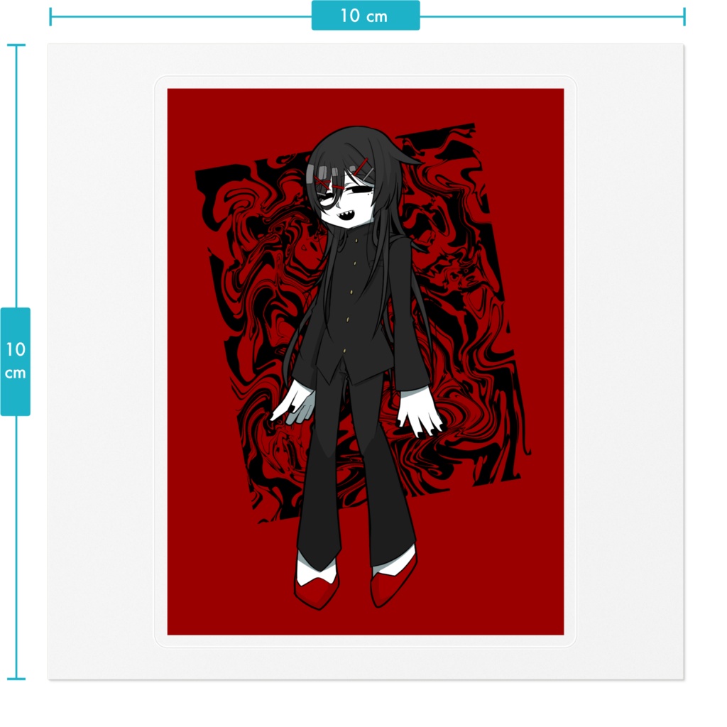 怪しげデフォあじさい君ステッカー