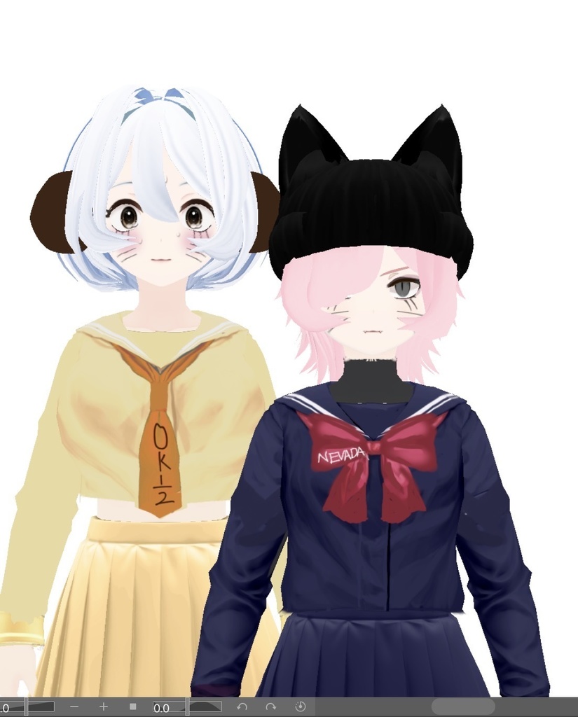 女体化ニョン&女体化ニェン　非公式3D(VRM)