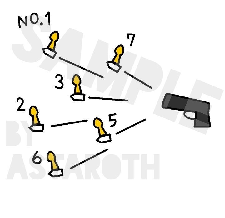 ジョジョ5部ミスタのピストルズTシャツ(銃あり)