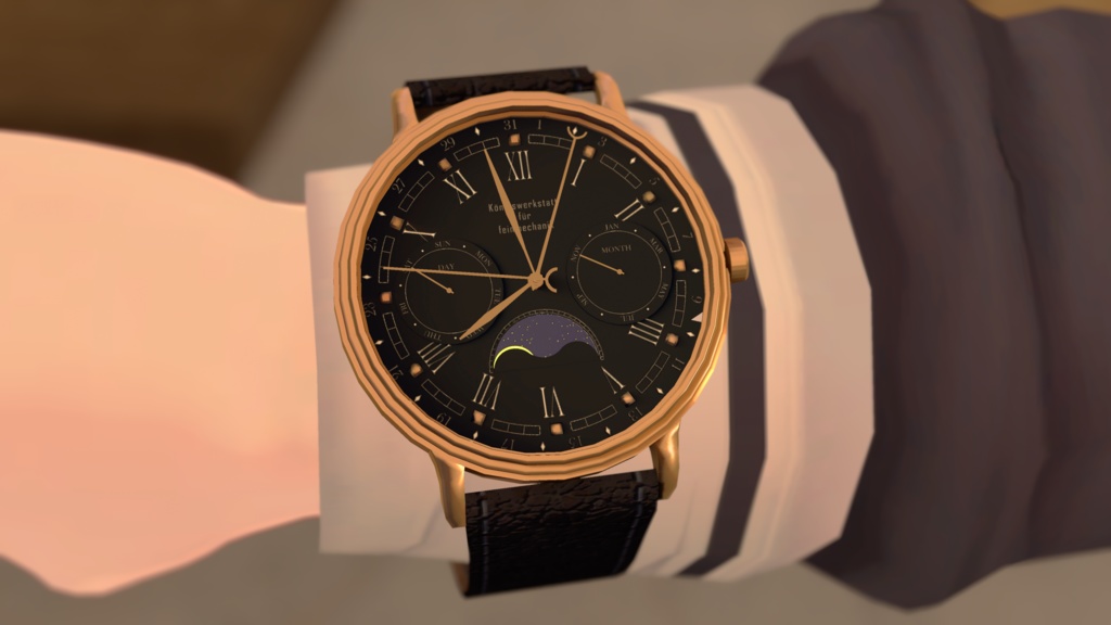 【MA対応/OSC】ムーンフェーズ腕時計