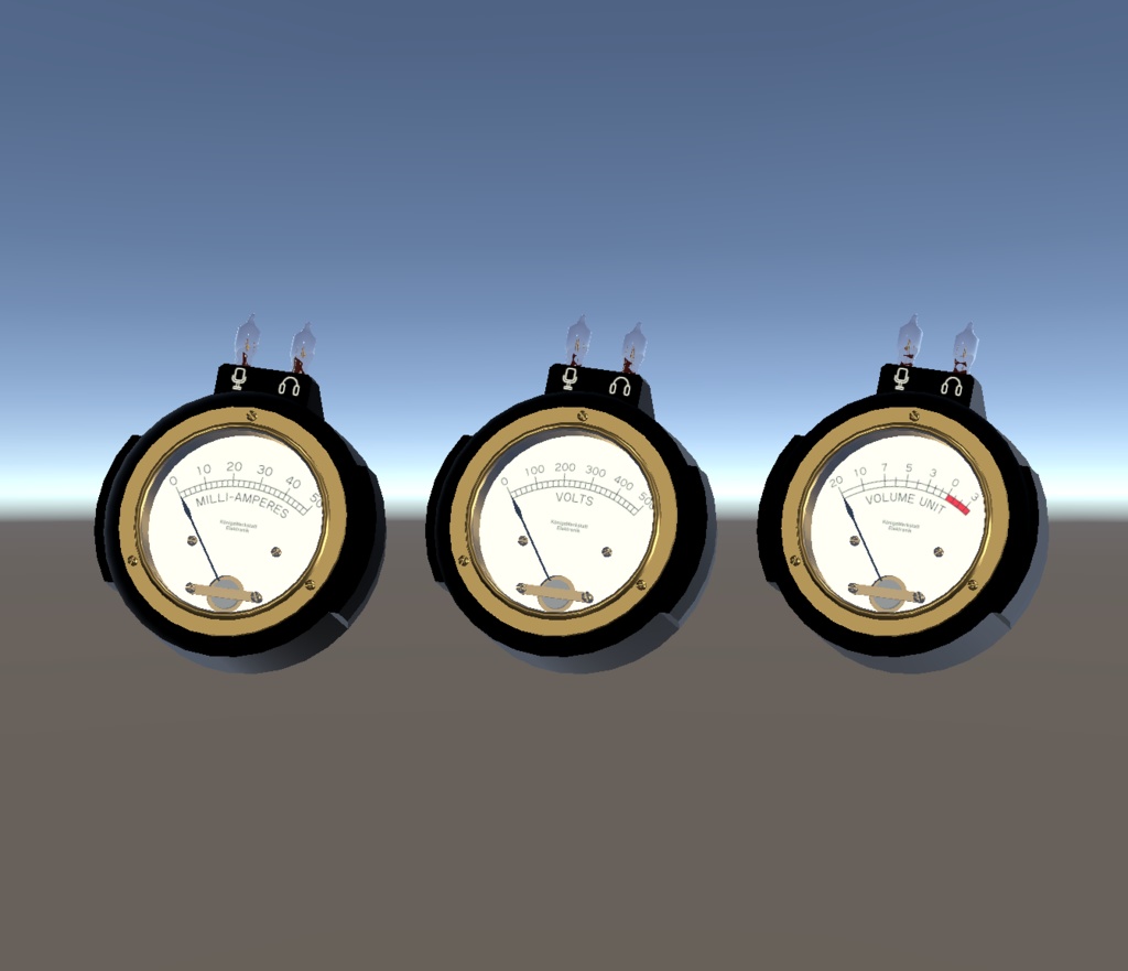 【MA/ギミック】アンティークマイク音量メーター