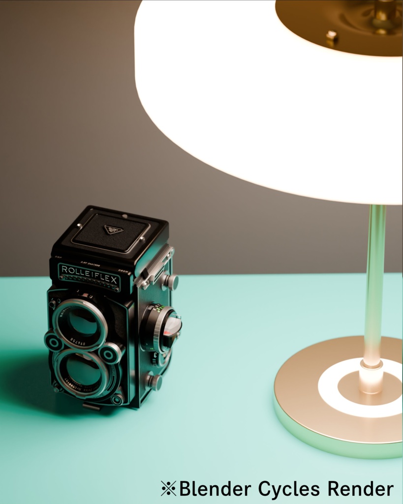 【VRChat想定/MA/ギミック】首掛けぶらぶら二眼レフカメラ