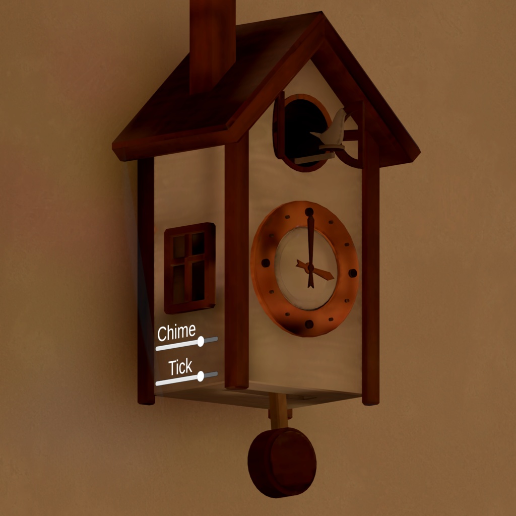 【VRChatワールドギミック】鳩時計