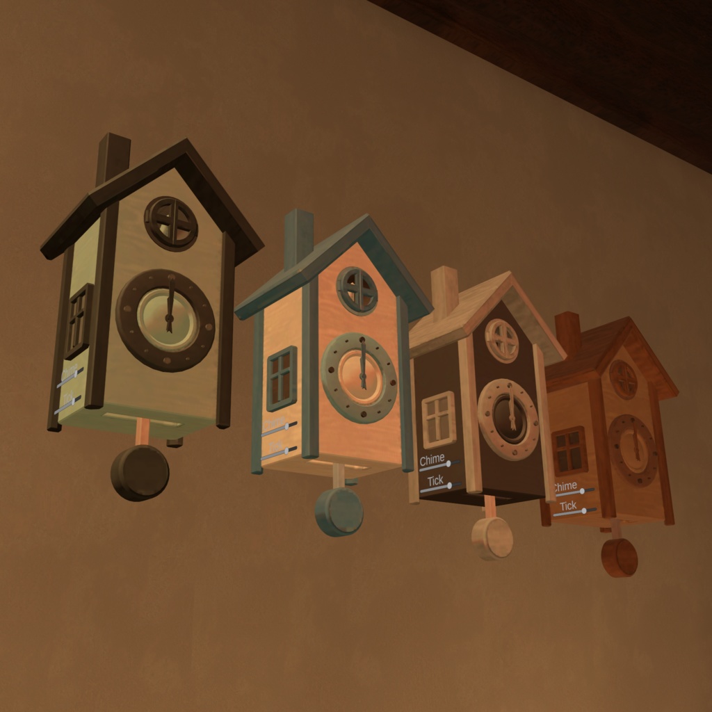 【VRChatワールドギミック】鳩時計