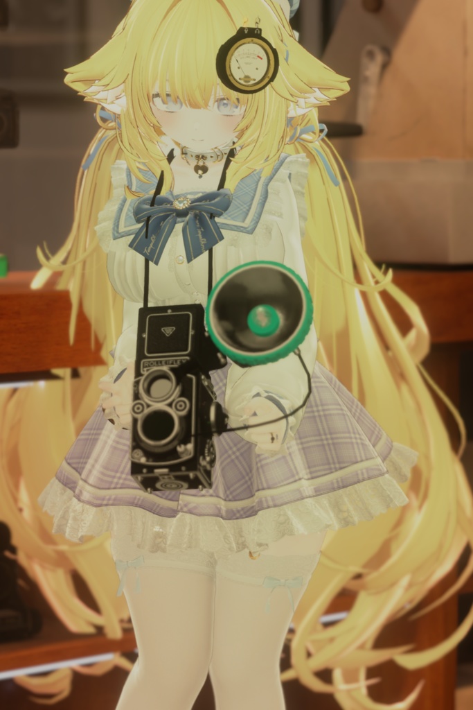 【VRChat想定/MA】二眼レフ用フラッシュガン