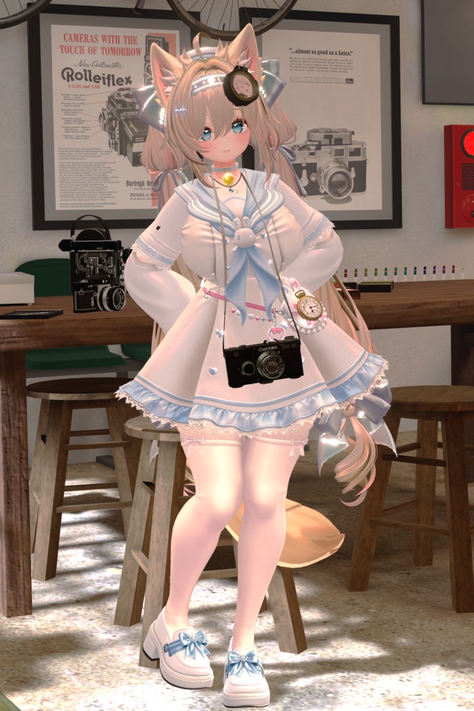 【VRChat想定/MA/ギミック】首掛けぶらぶらRFカメラ