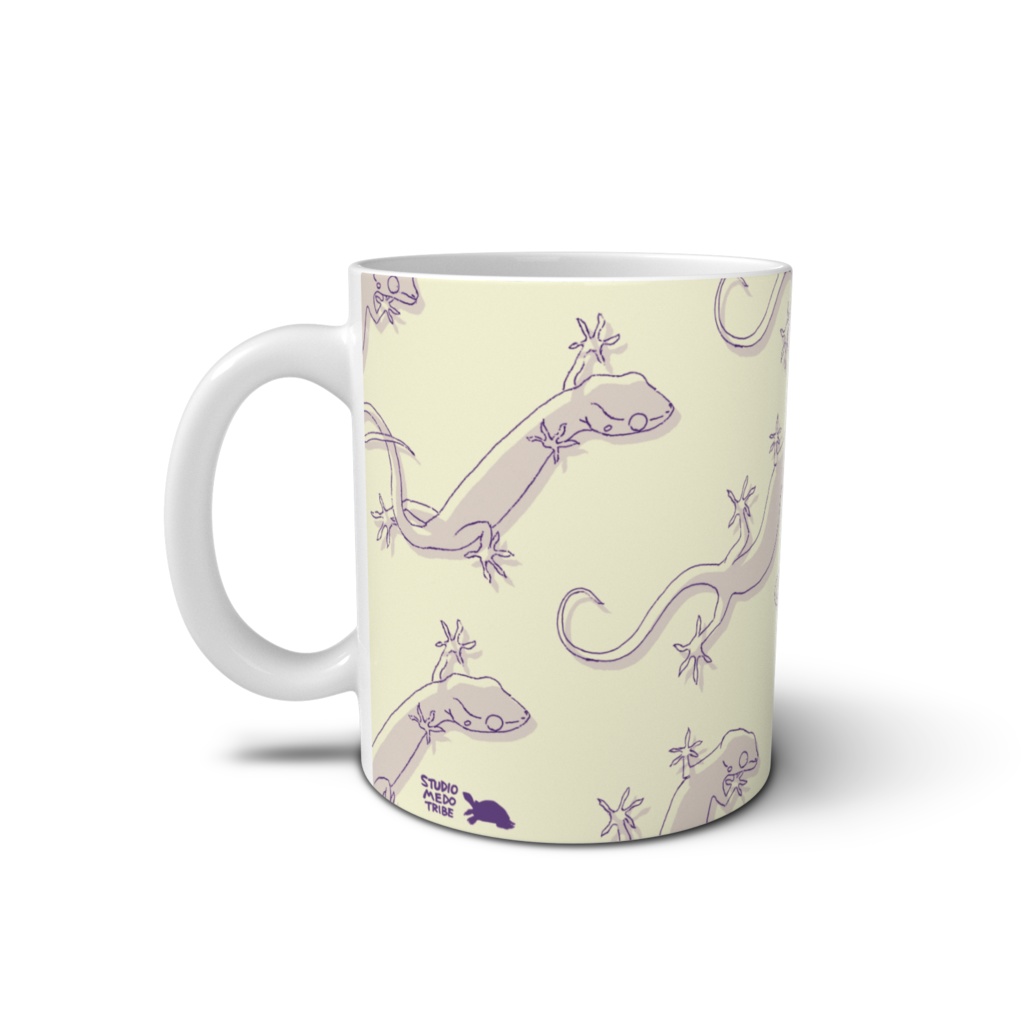 ヤモリ柄マグカップ(カラー2種)