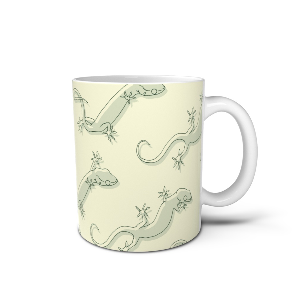 ヤモリ柄マグカップ(カラー2種)