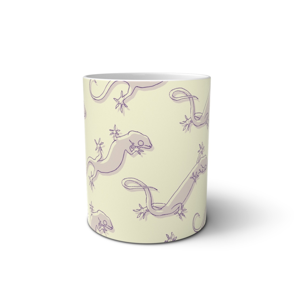 ヤモリ柄マグカップ(カラー2種)