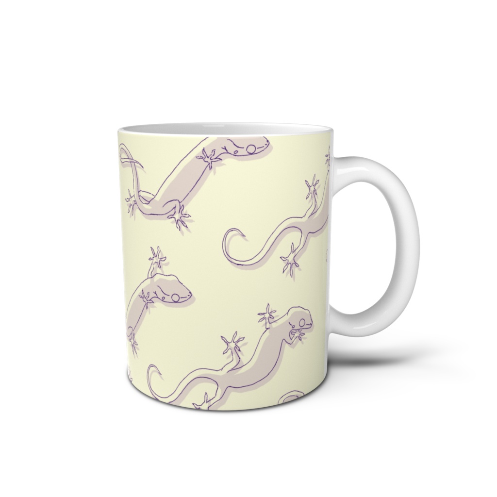 ヤモリ柄マグカップ(カラー2種)