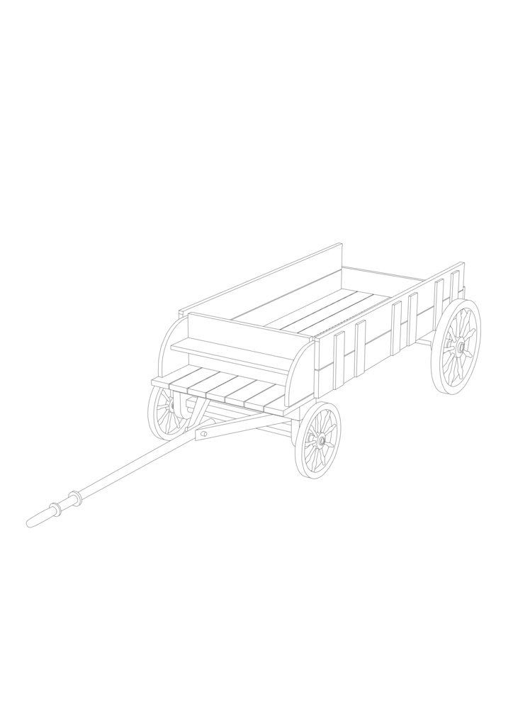 農村馬車４輪
