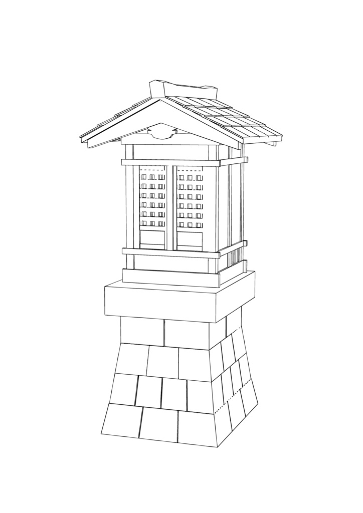 【漫画等の3D素材】お社・御宮