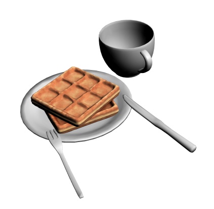 3Dワッフル(クリスタ用)