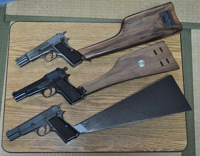 ハイパワー用他機種ストック取付用ハウジング(M社製モデルガン用)