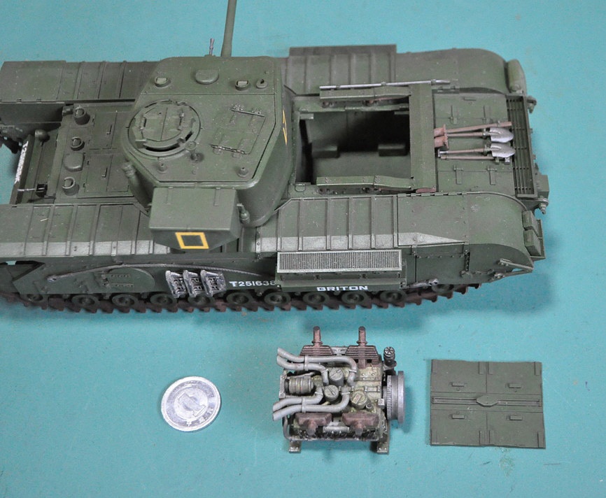 1/35スケール チャーチル エンジン キット