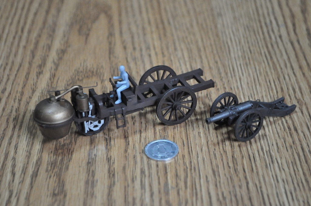 1/64スケール 「キュニョーの砲車(蒸気自動車)」「12ポンドグリボーバル野砲」セット