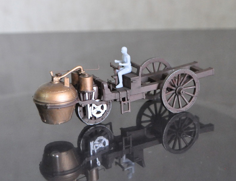 1/64スケール 「キュニョーの砲車(蒸気自動車)」(単体)塗装済み完成品