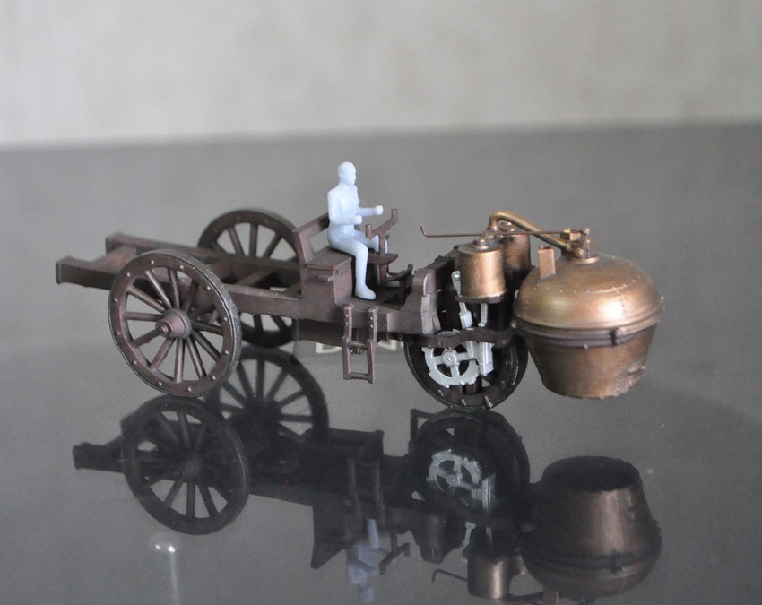 1/64スケール 「キュニョーの砲車(蒸気自動車)」(単体)塗装済み完成品