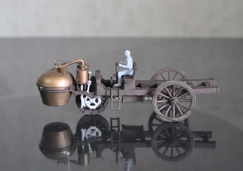 1/64スケール 「キュニョーの砲車(蒸気自動車)」(単体)塗装済み完成品