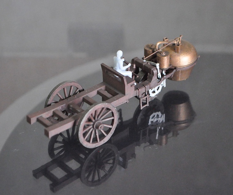 1/64スケール 「キュニョーの砲車(蒸気自動車)」(単体)塗装済み完成品
