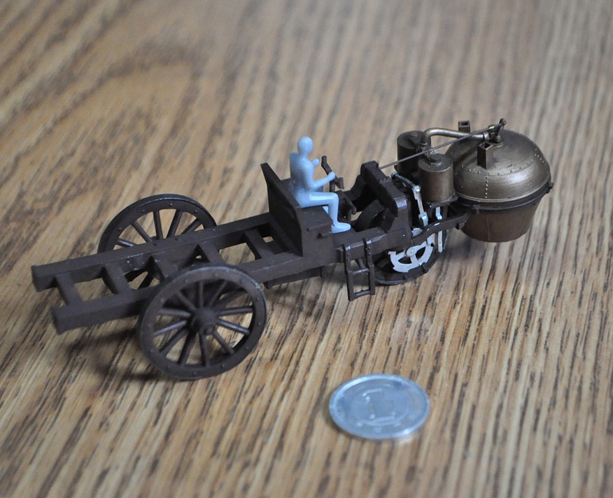 1/64スケール 「キュニョーの砲車(蒸気自動車)」(単体)塗装済み完成品