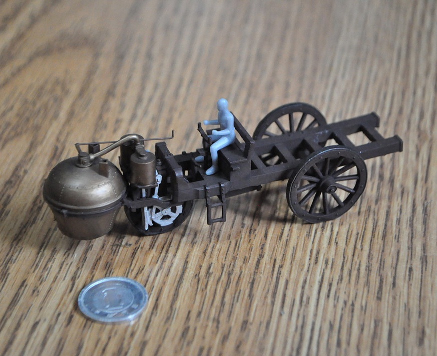 1/64スケール 「キュニョーの砲車(蒸気自動車)」(単体)塗装済み完成品