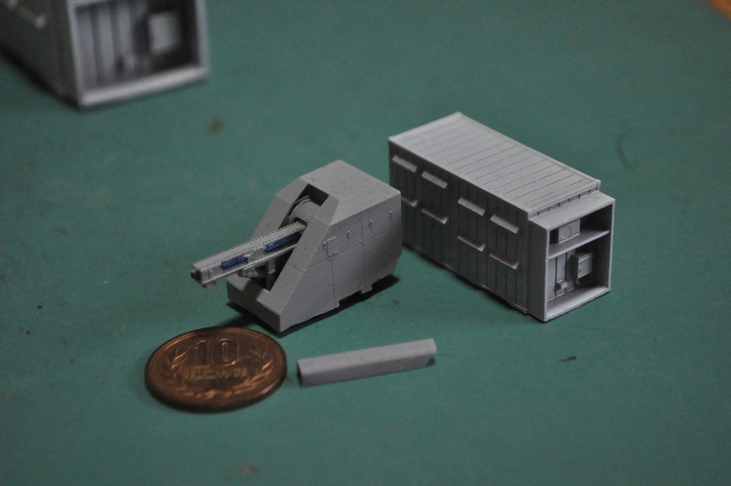 1/144スケール レールガン試験機セット(試験艦あすか搭載)