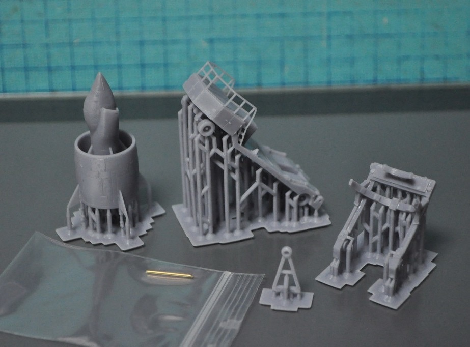 1/144スケール 「C450 コレオプテール VTOL実験機」と「運搬トレーラー」