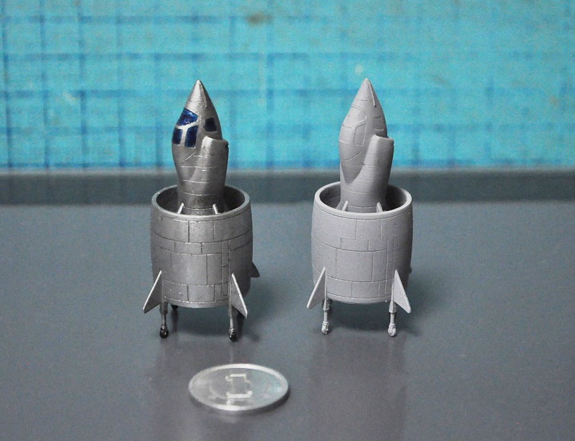 1/144スケール 「C450 コレオプテール VTOL実験機」と「運搬トレーラー」