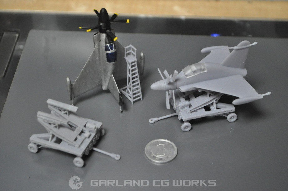 1/144スケール「XFY-1ポゴVTOL実験機」と「運搬トレーラー」セット