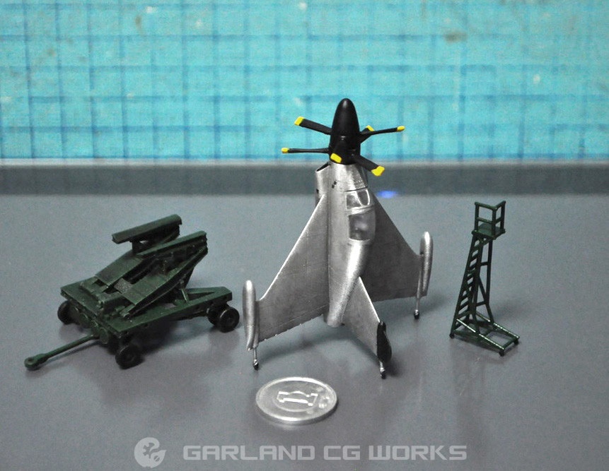 1/144スケール「XFY-1ポゴVTOL実験機」と「運搬トレーラー」セット