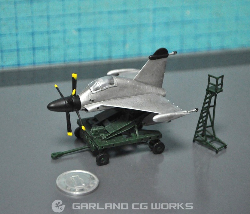 1/144スケール「XFY-1ポゴVTOL実験機」と「運搬トレーラー」セット
