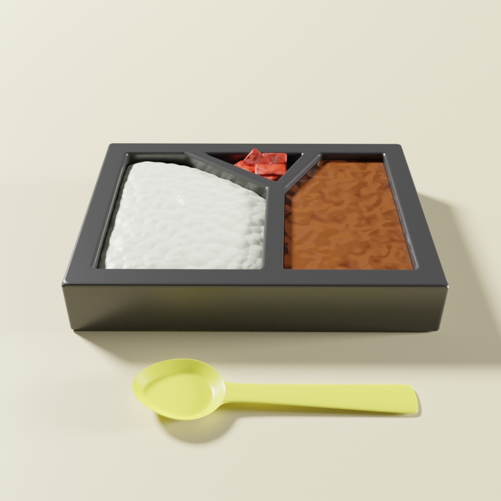 【Free DL】カレー弁当
