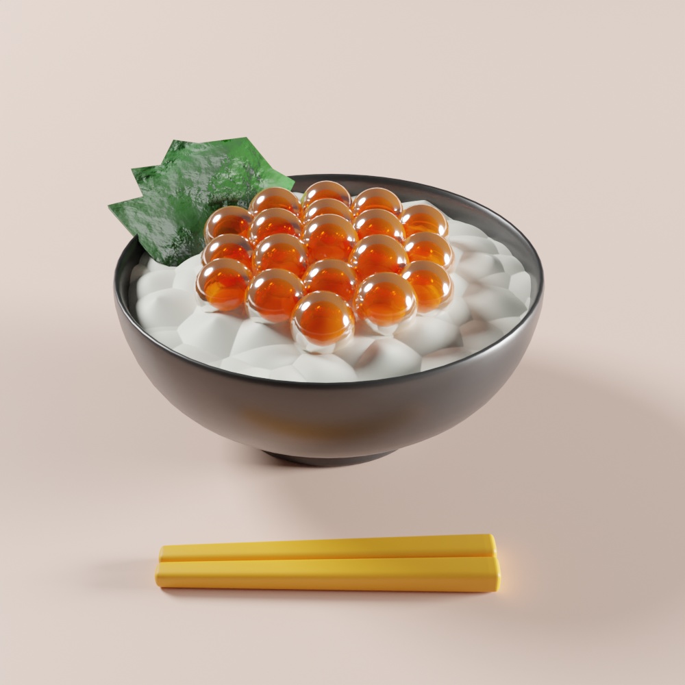 【Free DL】いくら丼