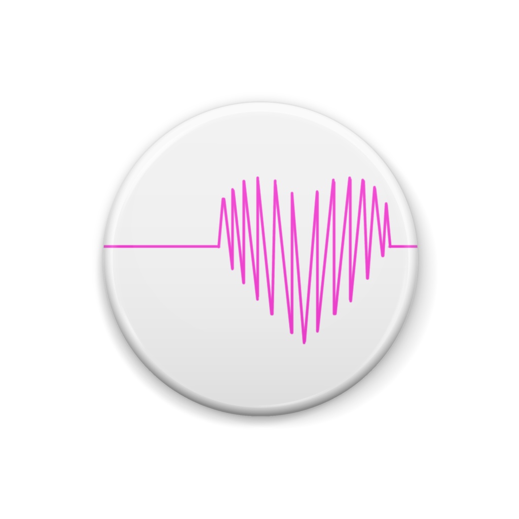 心電図 缶バッジ