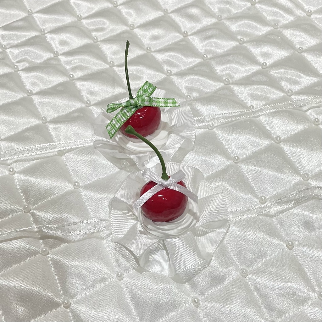 ちびぐるみ用 ホイップチェリーヘッドドレス クリーム