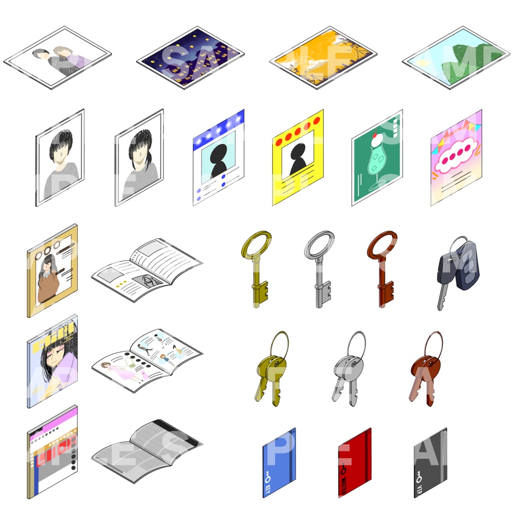 【TRPG素材】アイソメ図アイコン素材集