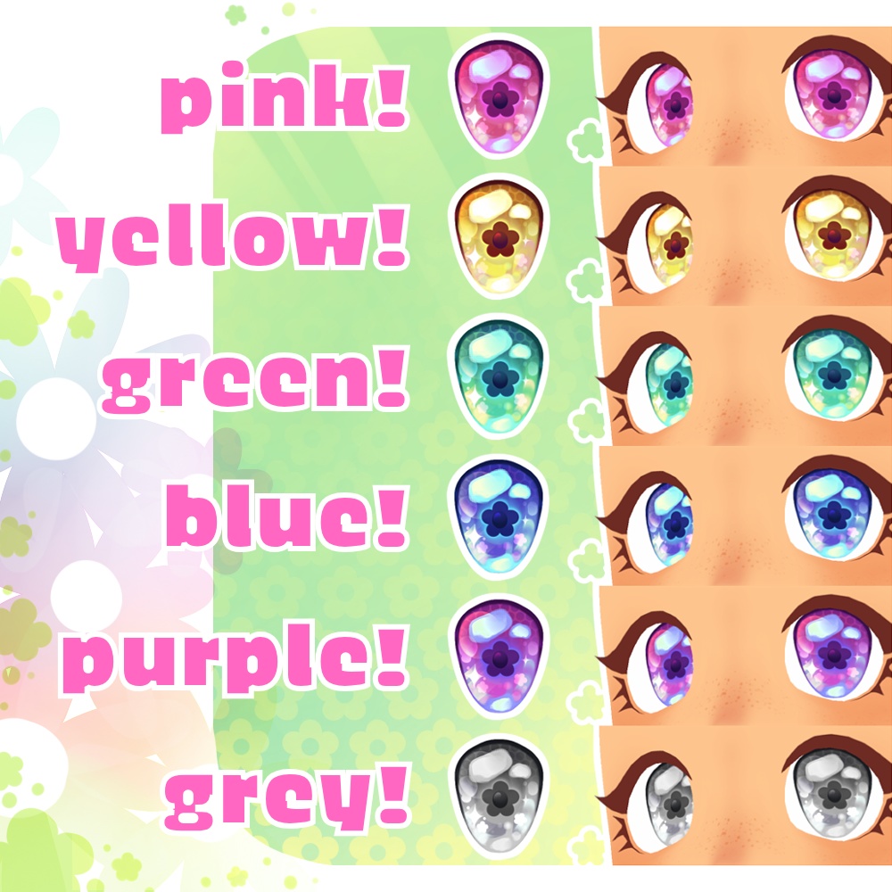 flower power! - vroid asset for vtubers - eye texture