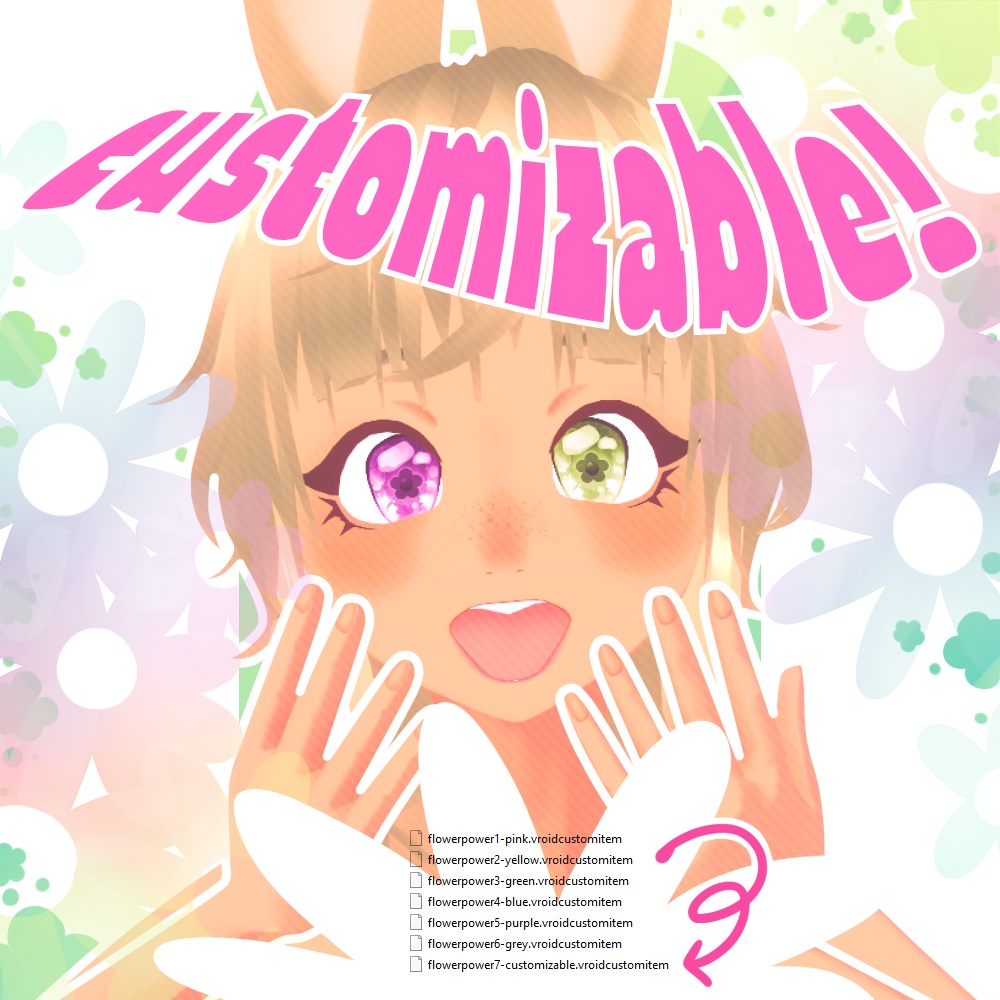 flower power! - vroid asset for vtubers - eye texture