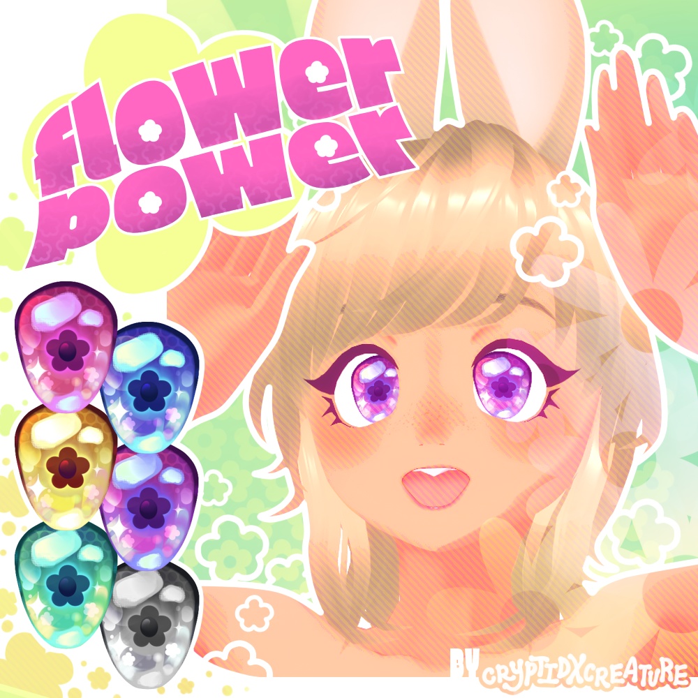 flower power! - vroid asset for vtubers - eye texture