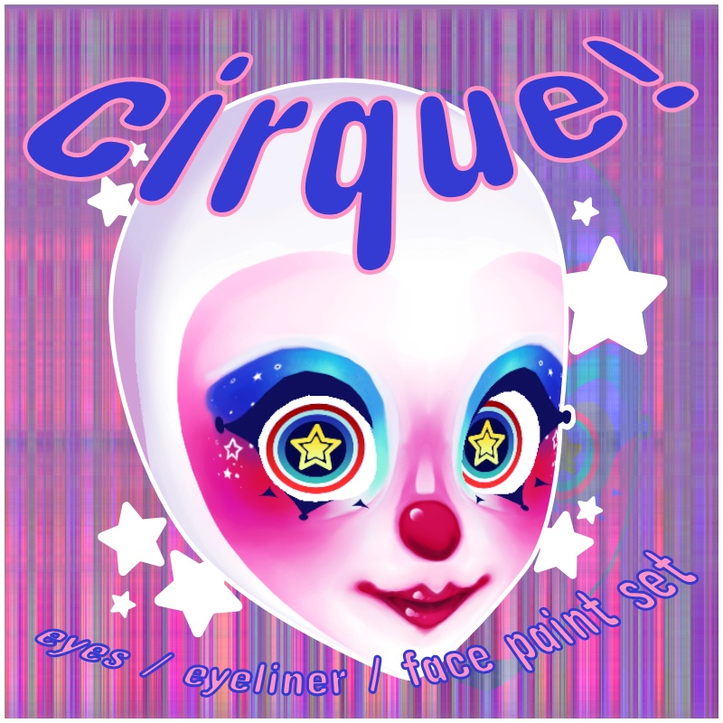 cirque! - vroid asset for vtubers - eye, eyeliner, face paint textures