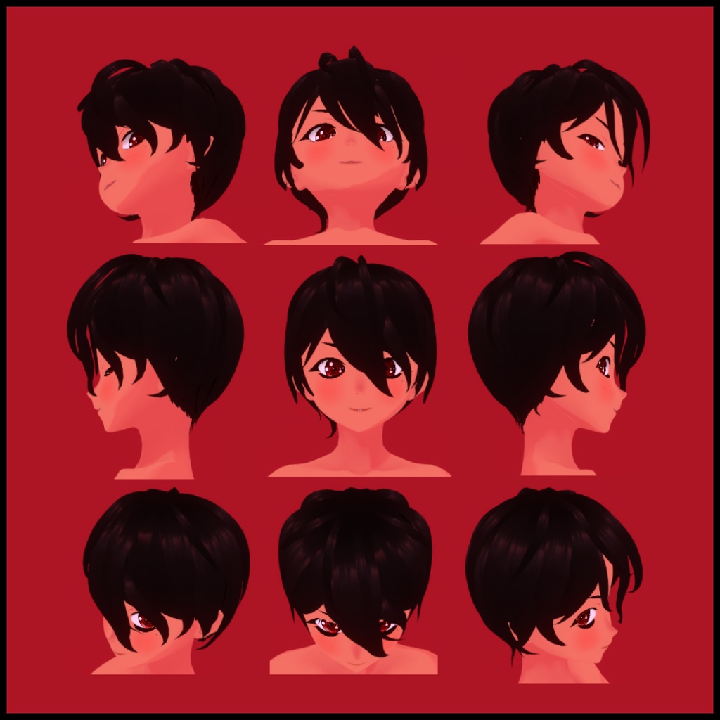 sebastian! - vroid asset for vtubers - hair