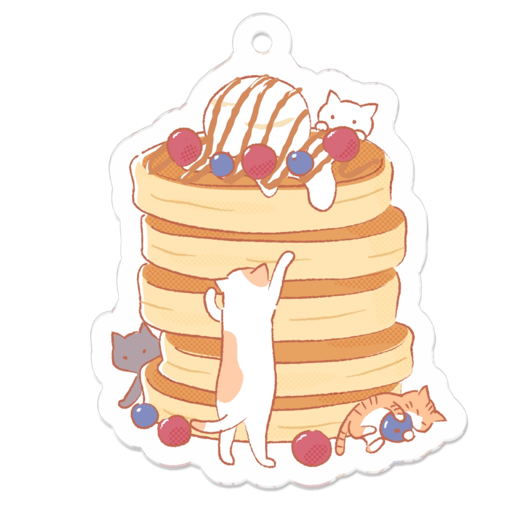 パンケーキタワーにゃんこ添え