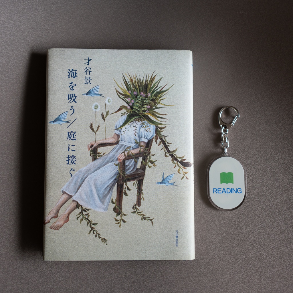 「読書中」キーホルダー
