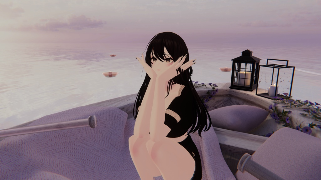 쪼그리고꽃받침포즈