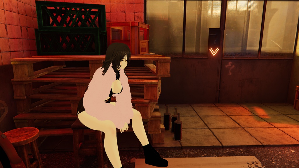 다리에팔걸치고앉는포즈