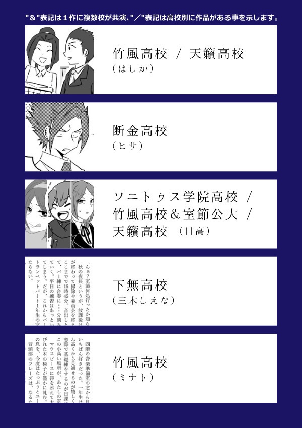 【SC(S)】他校アンソロジー「Counter Melody」