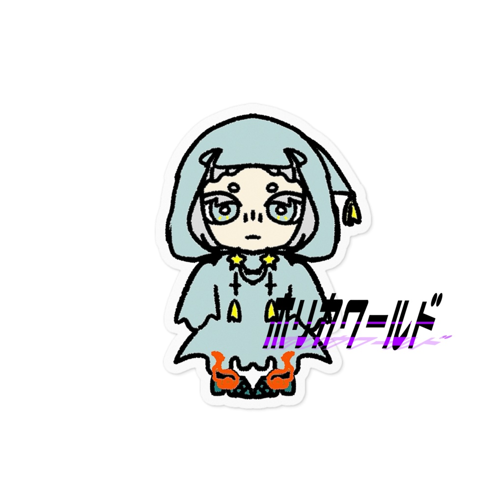【着るハロウィン】ゴーストのステッカー