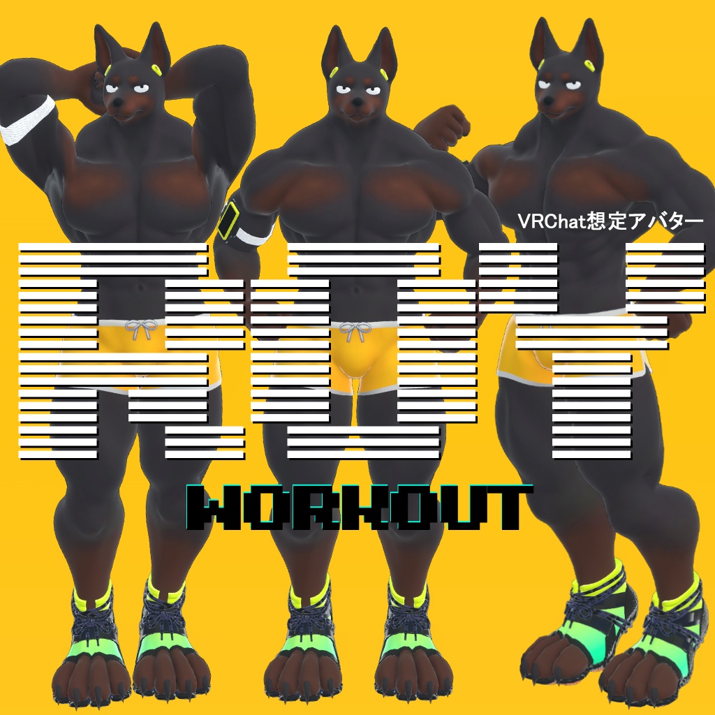 ロイさん（トレーニング中）/ROY(workout) / VRChat Avatar 3D Model