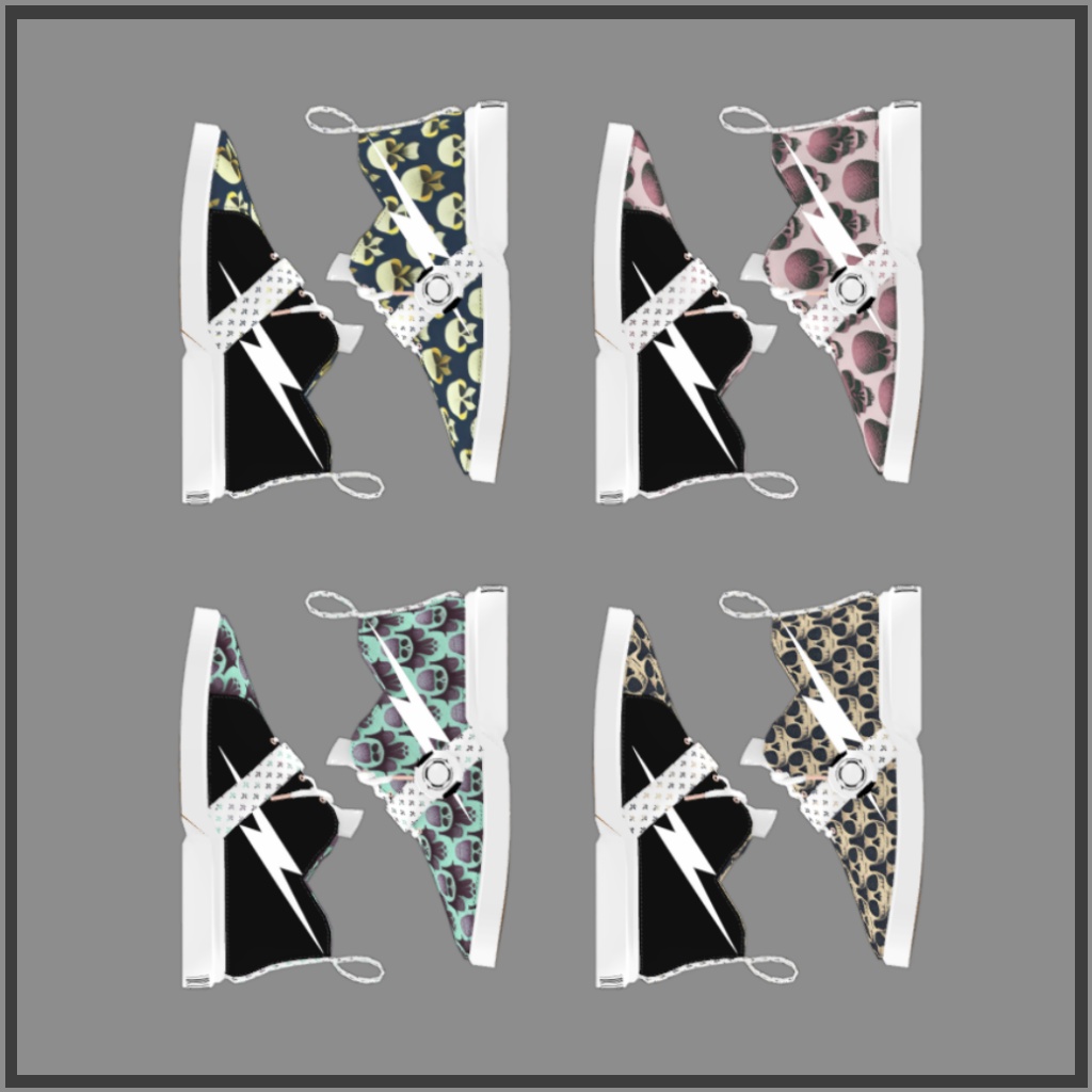 【+Head】VRCアバター用スニーカー「Trigonyトリゴニー:ライトニングリバー02」